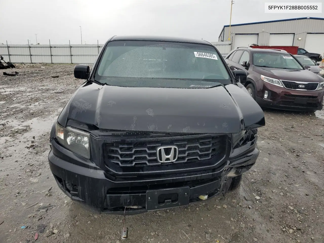 2011 Honda Ridgeline Rt VIN: 5FPYK1F28BB005552 Lot: 56646385
