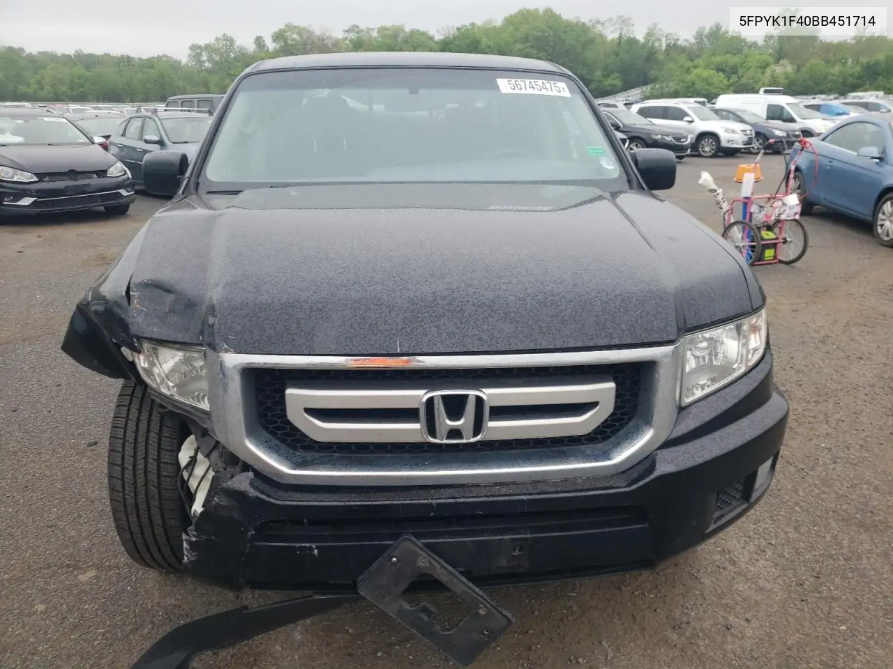 2011 Honda Ridgeline Rts VIN: 5FPYK1F40BB451714 Lot: 56745475