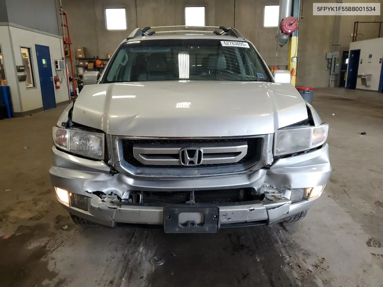 2011 Honda Ridgeline Rtl VIN: 5FPYK1F55BB001534 Lot: 62763095