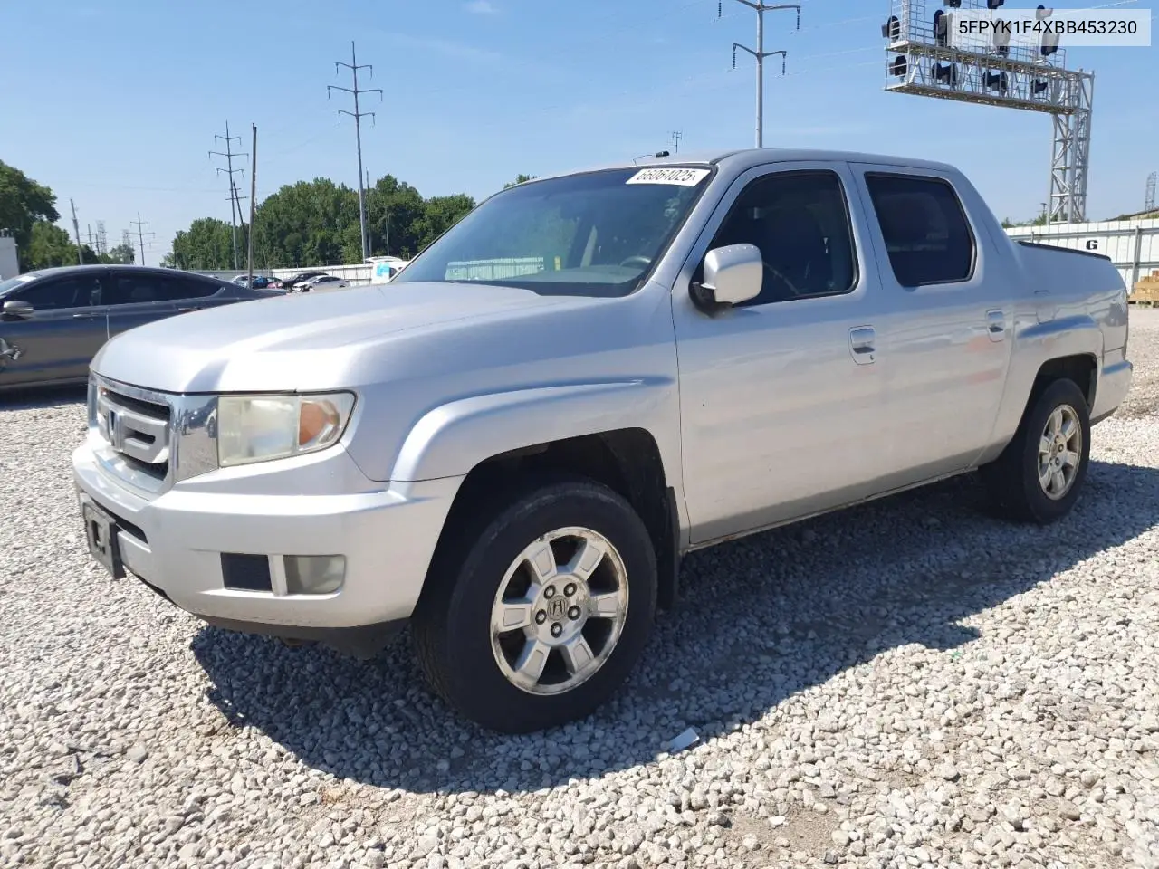 2011 Honda Ridgeline Rts VIN: 5FPYK1F4XBB453230 Lot: 66064025