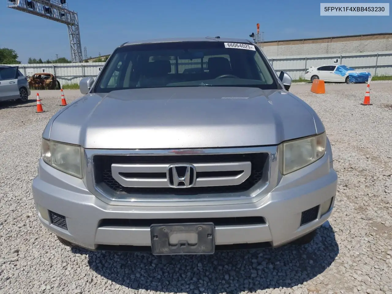 2011 Honda Ridgeline Rts VIN: 5FPYK1F4XBB453230 Lot: 66064025
