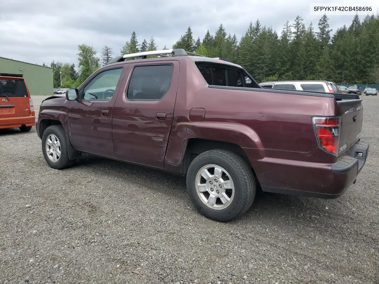 2012 Honda Ridgeline Rts VIN: 5FPYK1F42CB458696 Lot: 56607725