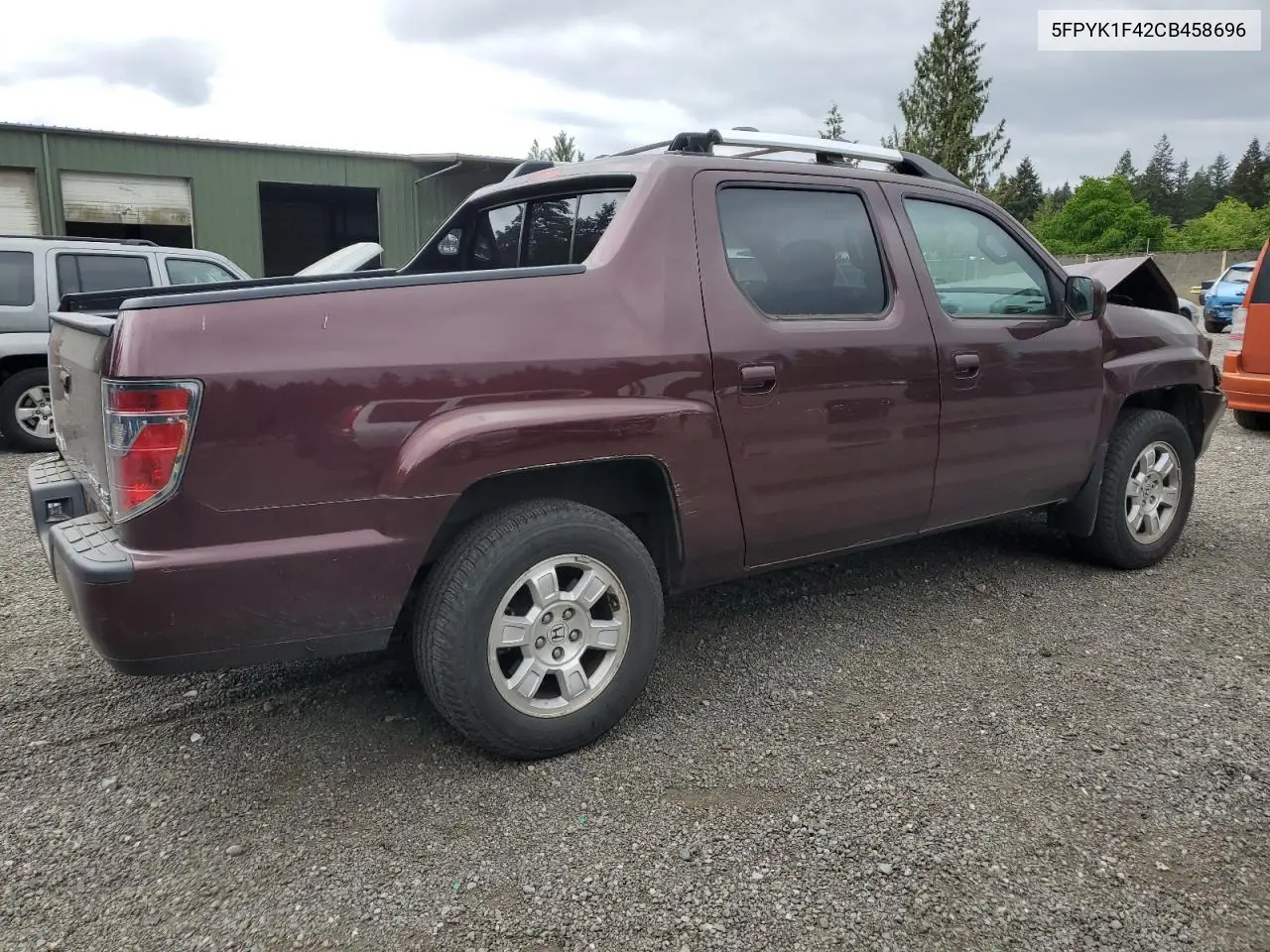 2012 Honda Ridgeline Rts VIN: 5FPYK1F42CB458696 Lot: 56607725