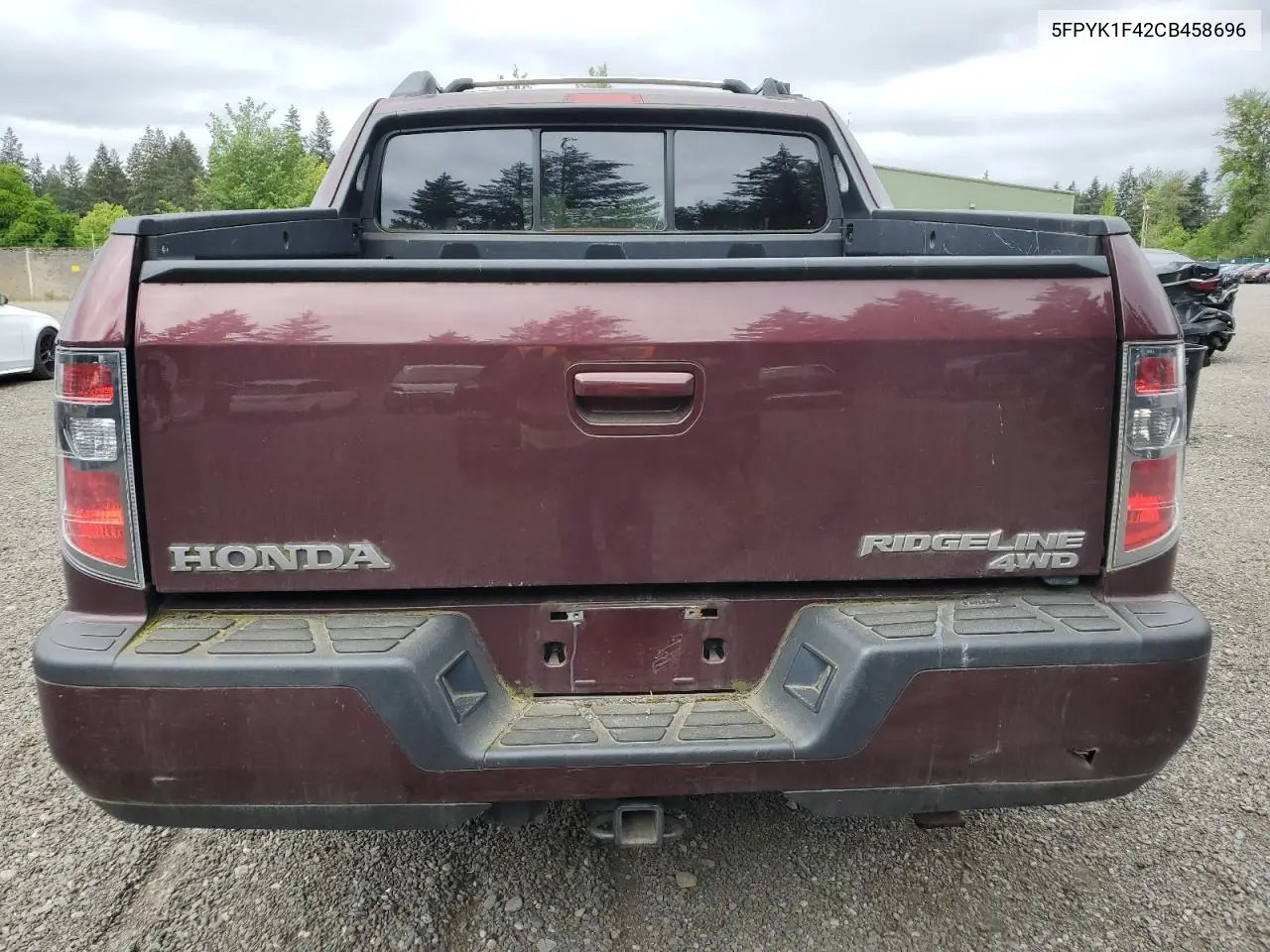 2012 Honda Ridgeline Rts VIN: 5FPYK1F42CB458696 Lot: 56607725