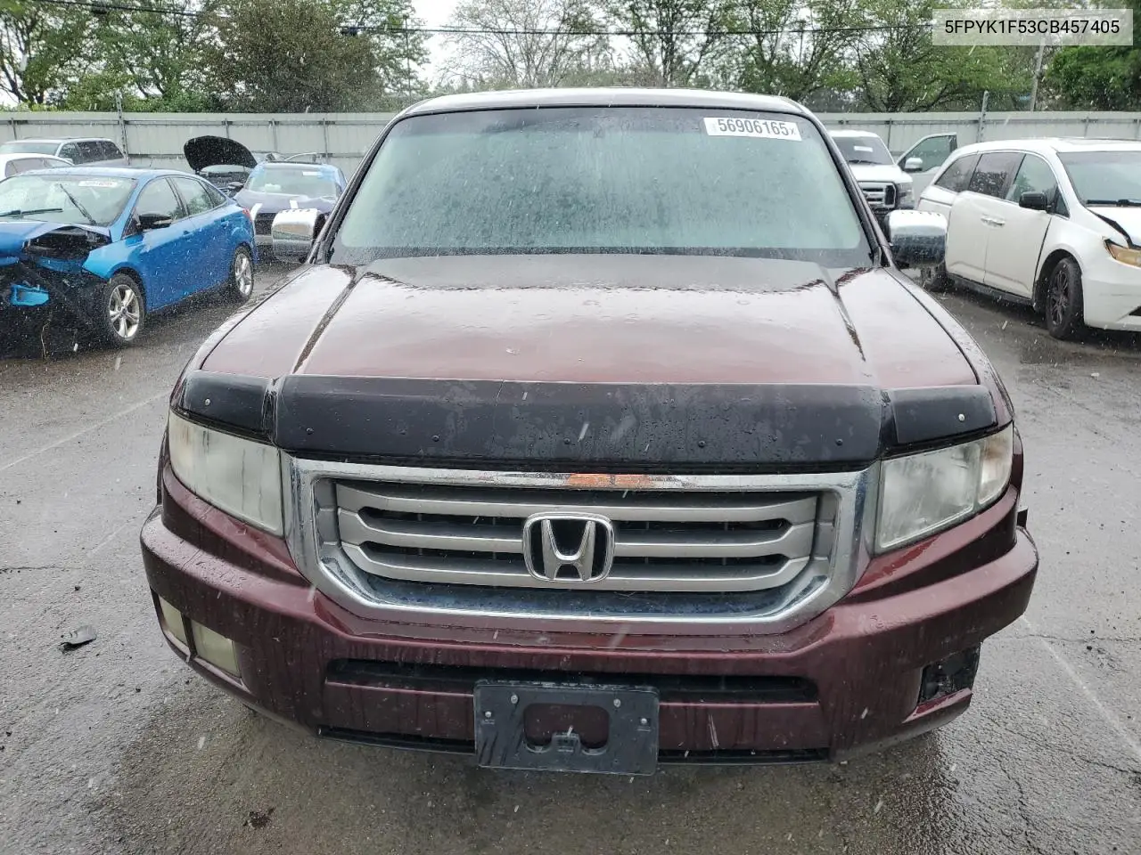 2012 Honda Ridgeline Rtl VIN: 5FPYK1F53CB457405 Lot: 56906165