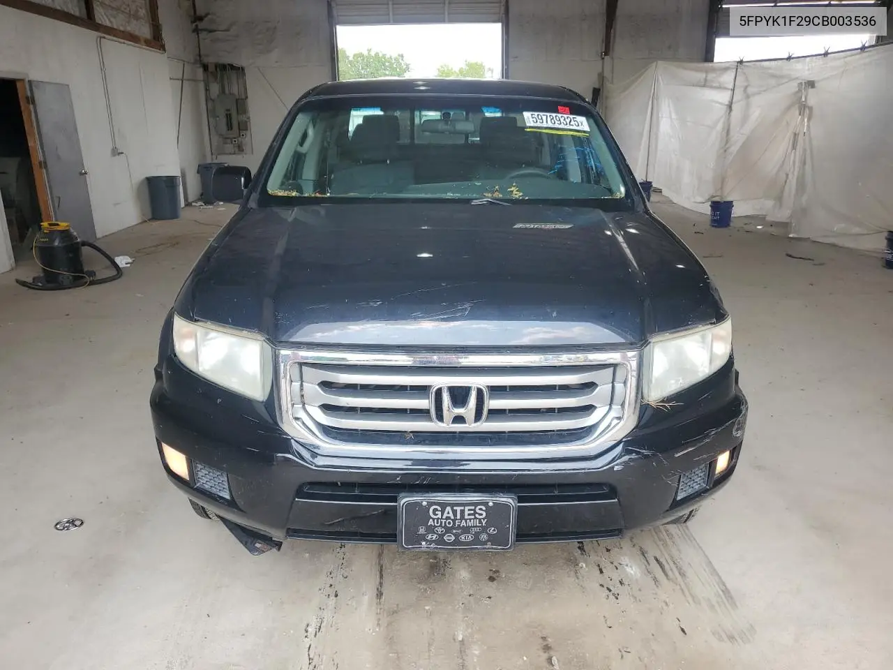 2012 Honda Ridgeline Rt VIN: 5FPYK1F29CB003536 Lot: 59789325