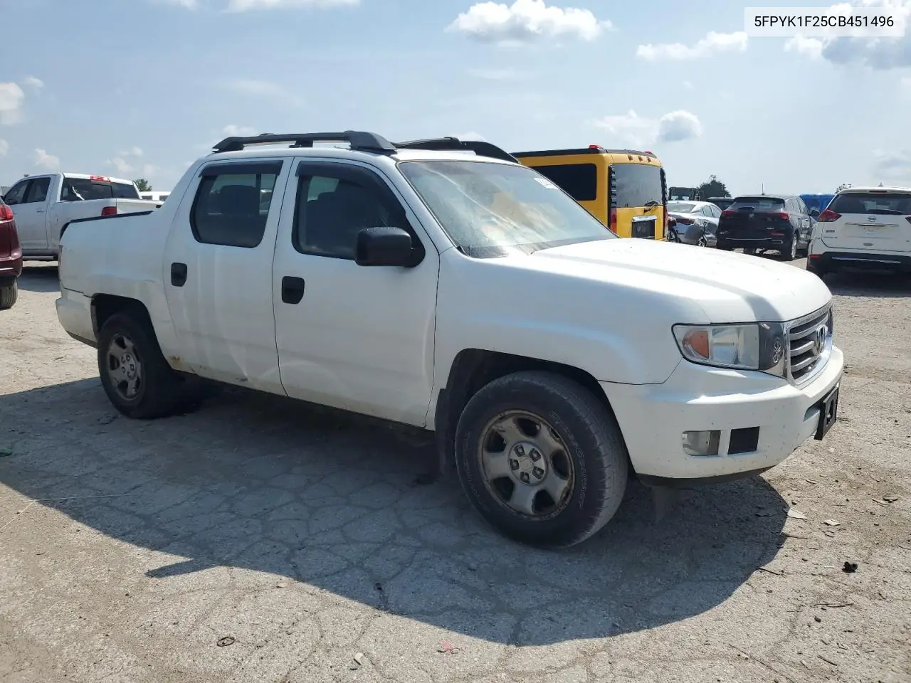 2012 Honda Ridgeline Rt VIN: 5FPYK1F25CB451496 Lot: 62484395
