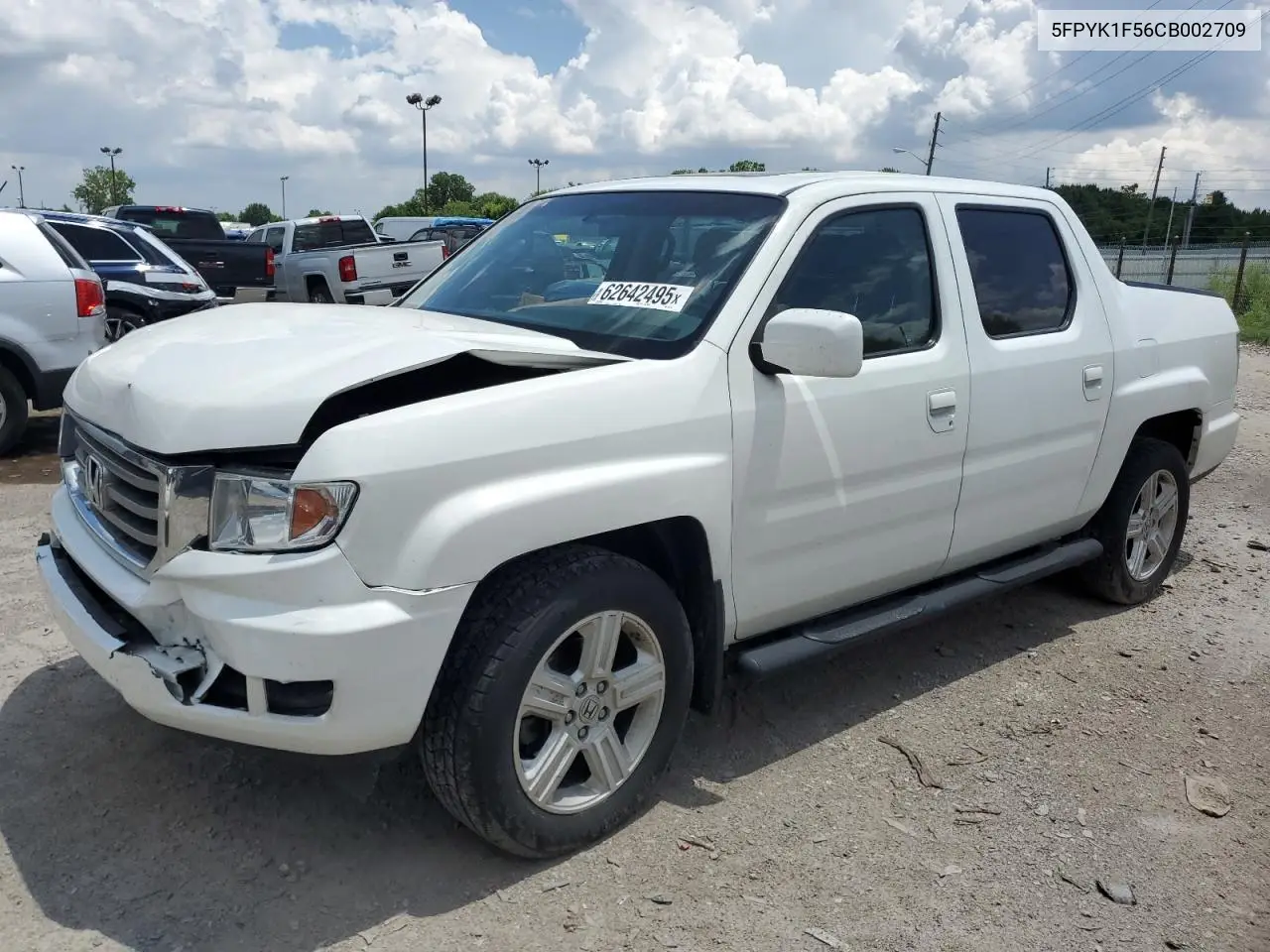 2012 Honda Ridgeline Rtl VIN: 5FPYK1F56CB002709 Lot: 62642495