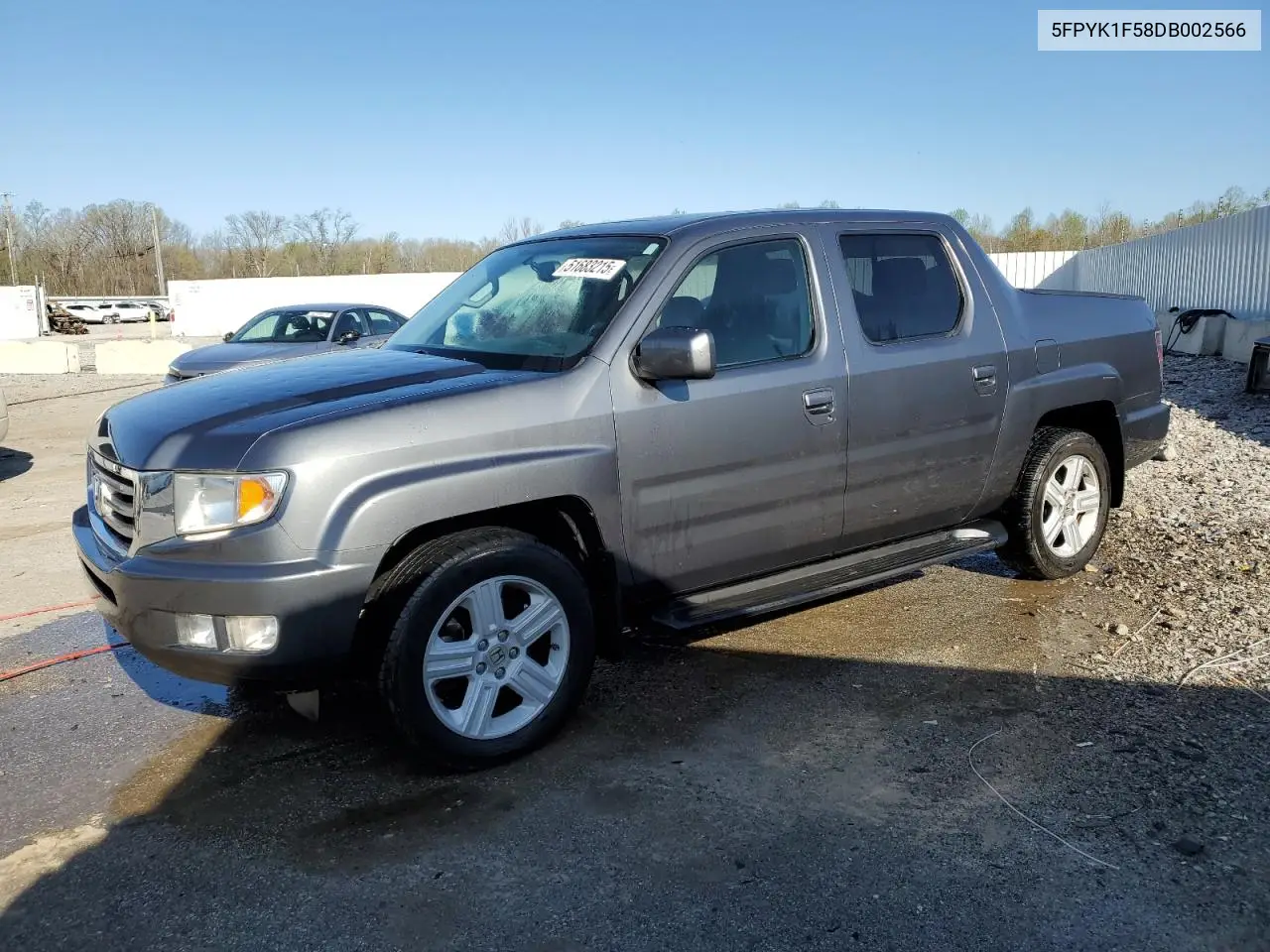 2013 Honda Ridgeline Rtl VIN: 5FPYK1F58DB002566 Lot: 51683215