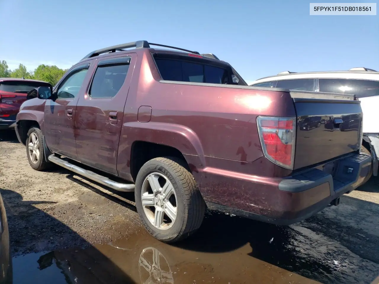 2013 Honda Ridgeline Rtl VIN: 5FPYK1F51DB018561 Lot: 56311205