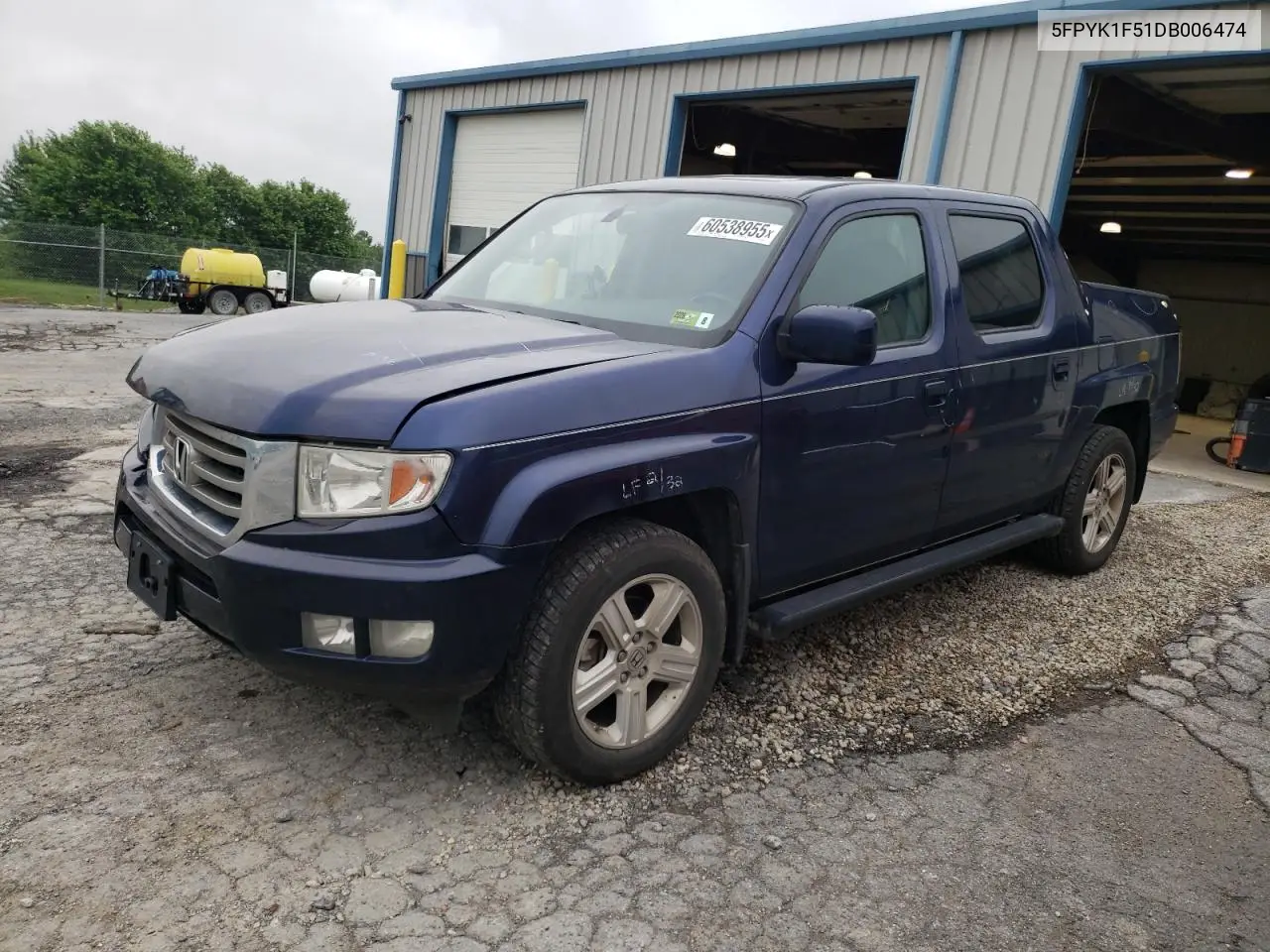 2013 Honda Ridgeline Rtl VIN: 5FPYK1F51DB006474 Lot: 60538955