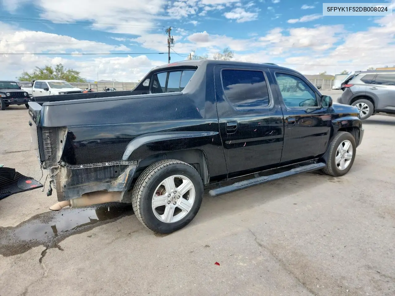 2013 Honda Ridgeline Rtl VIN: 5FPYK1F52DB008024 Lot: 61977725
