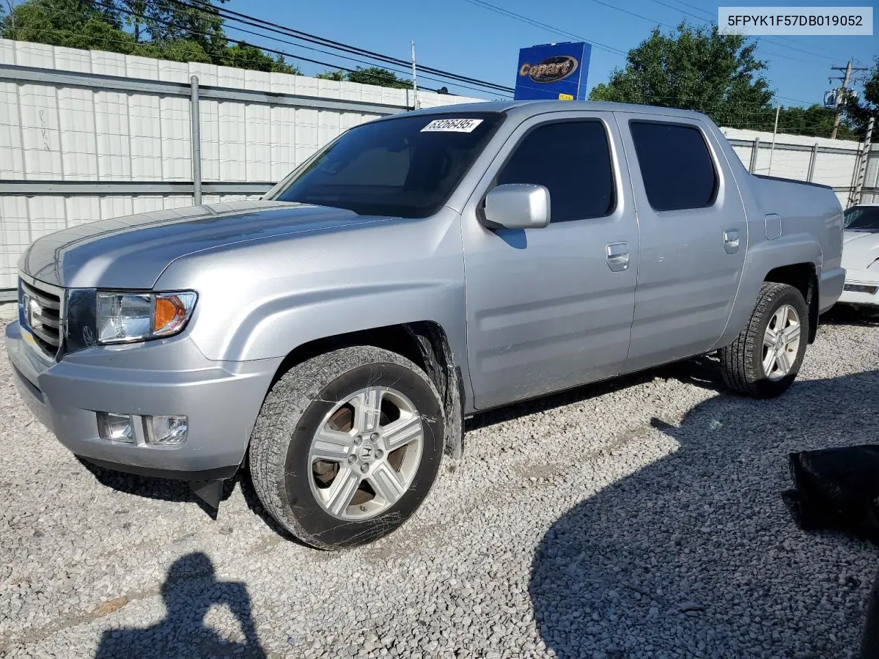 2013 Honda Ridgeline Rtl VIN: 5FPYK1F57DB019052 Lot: 63266495