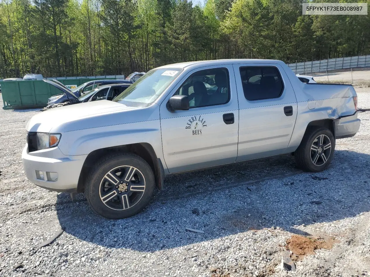 2014 Honda Ridgeline Sport VIN: 5FPYK1F73EB008987 Lot: 52328405