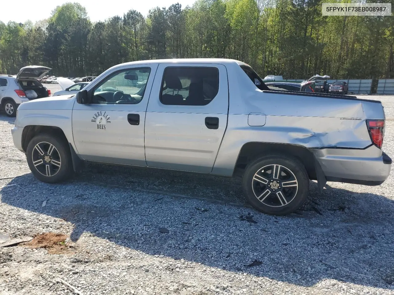2014 Honda Ridgeline Sport VIN: 5FPYK1F73EB008987 Lot: 52328405