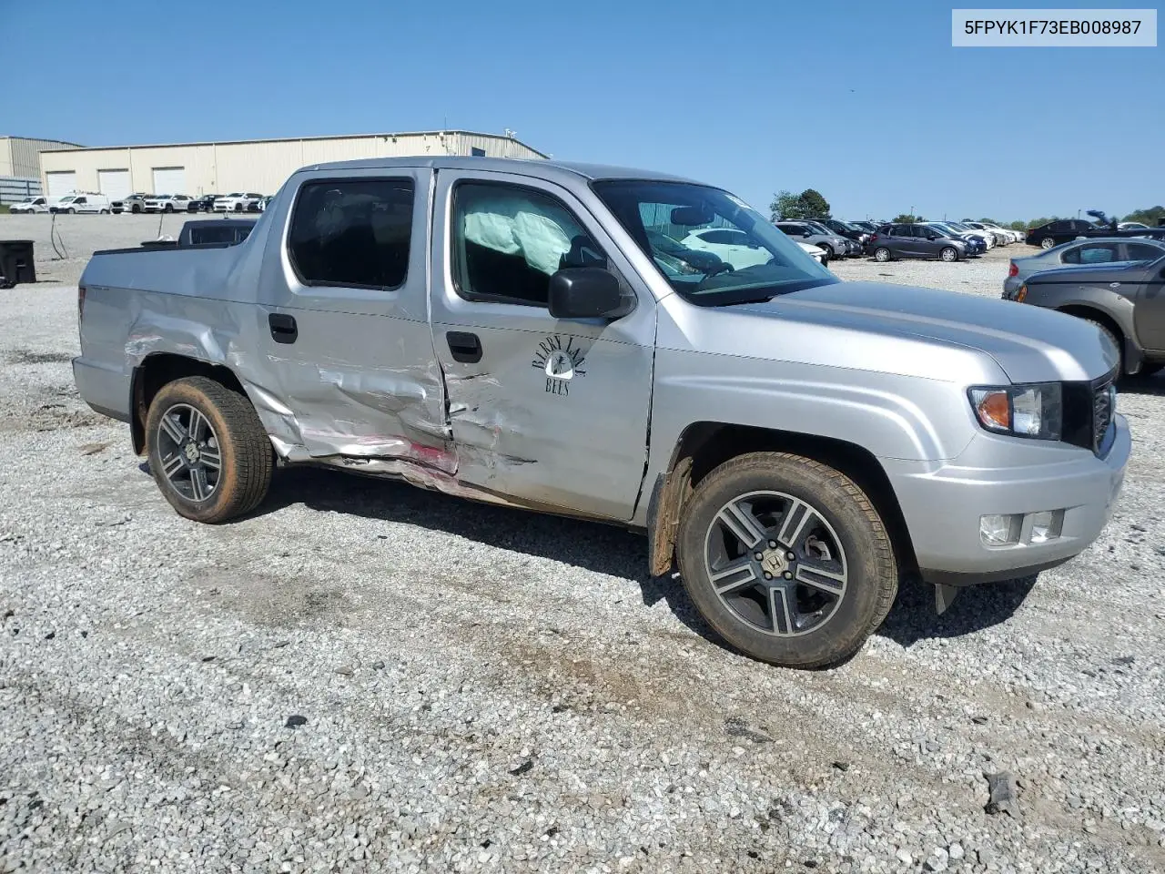 2014 Honda Ridgeline Sport VIN: 5FPYK1F73EB008987 Lot: 52328405
