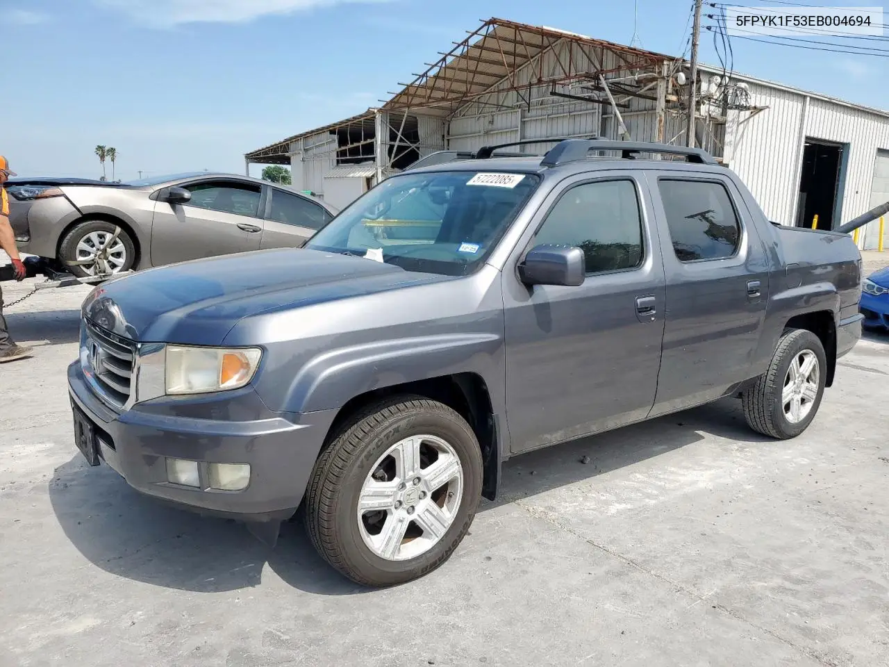 2014 Honda Ridgeline Rtl VIN: 5FPYK1F53EB004694 Lot: 57222085