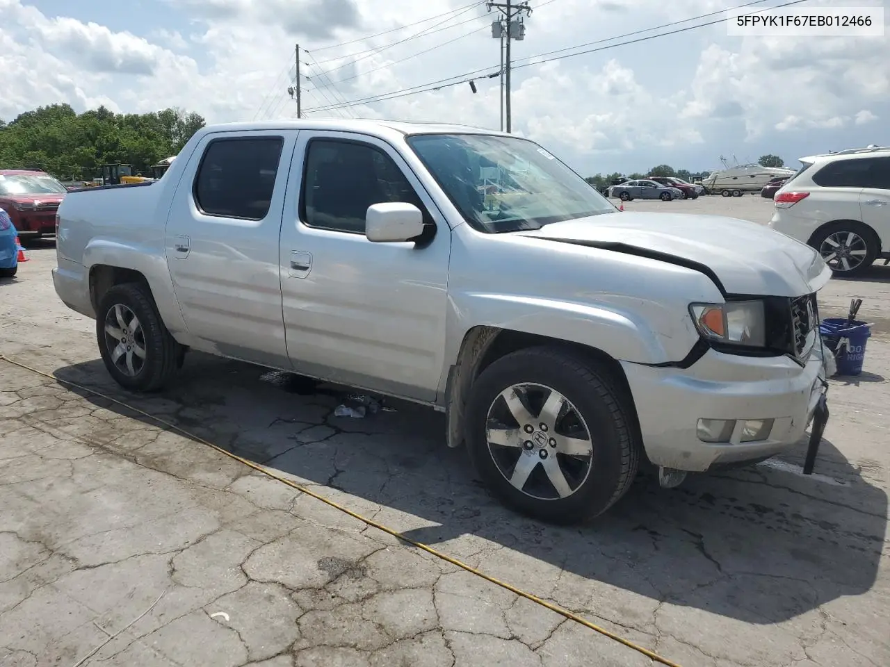2014 Honda Ridgeline Rtl-S VIN: 5FPYK1F67EB012466 Lot: 66052505