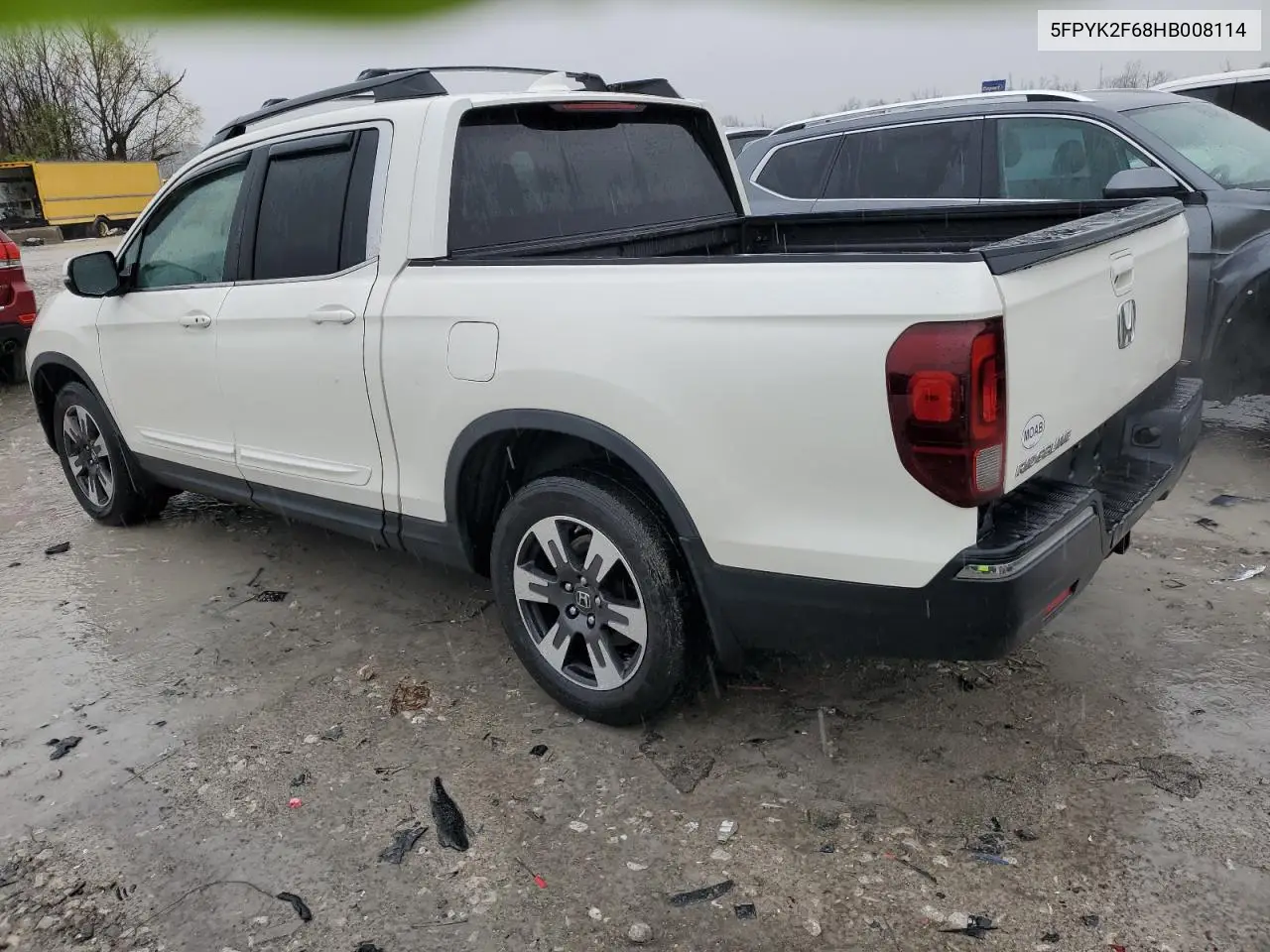 2017 Honda Ridgeline Rtl VIN: 5FPYK2F68HB008114 Lot: 51349455