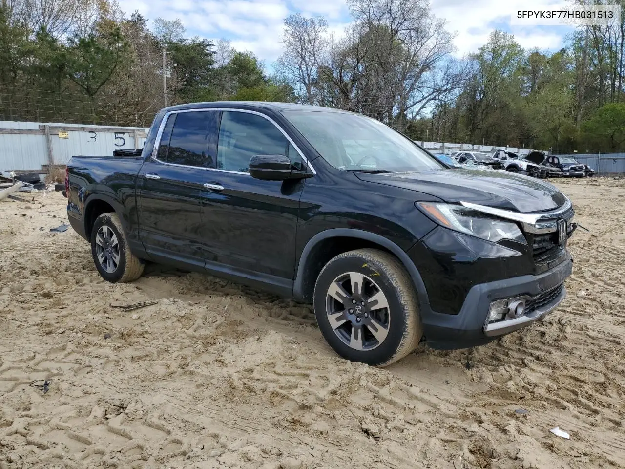 2017 Honda Ridgeline Rtl VIN: 5FPYK3F77HB031513 Lot: 53198295