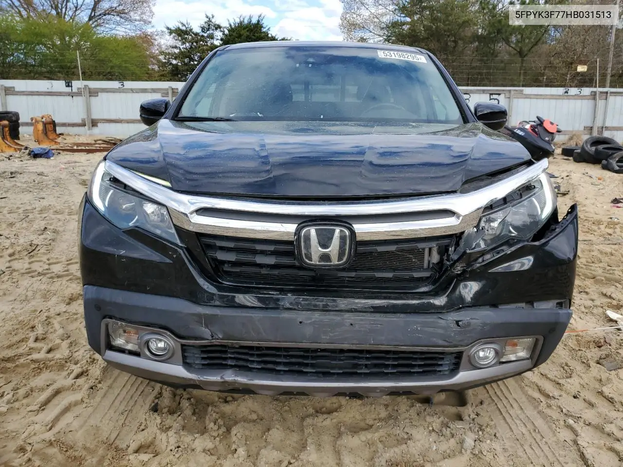 2017 Honda Ridgeline Rtl VIN: 5FPYK3F77HB031513 Lot: 53198295