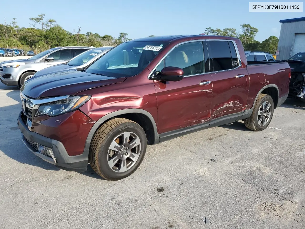 2017 Honda Ridgeline Rtl VIN: 5FPYK3F79HB011456 Lot: 54184705