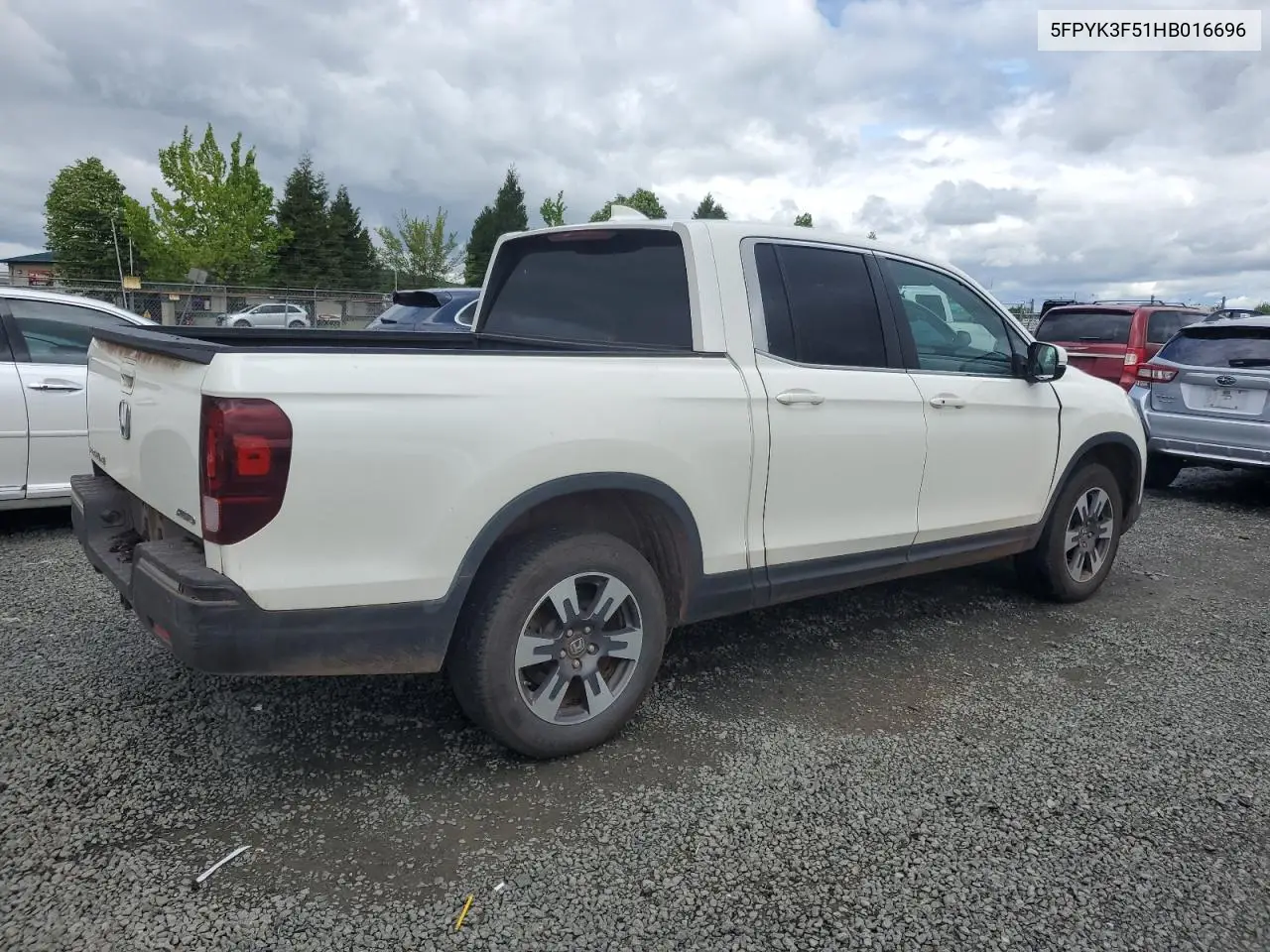 2017 Honda Ridgeline Rtl VIN: 5FPYK3F51HB016696 Lot: 55801545