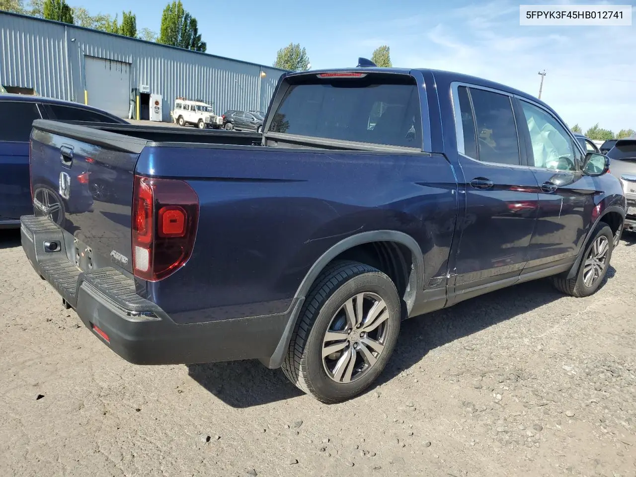 2017 Honda Ridgeline Rts VIN: 5FPYK3F45HB012741 Lot: 56432055