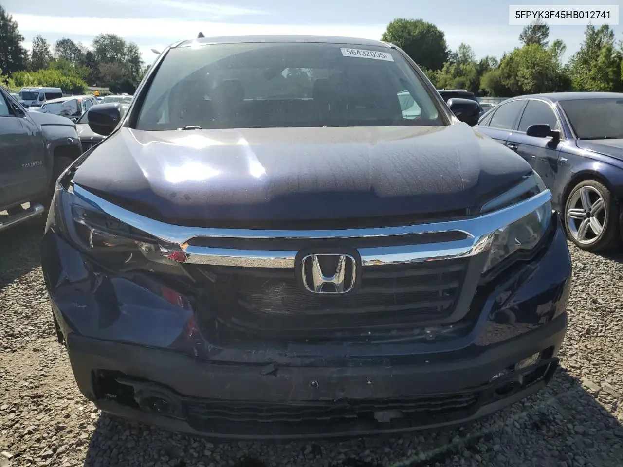 2017 Honda Ridgeline Rts VIN: 5FPYK3F45HB012741 Lot: 56432055