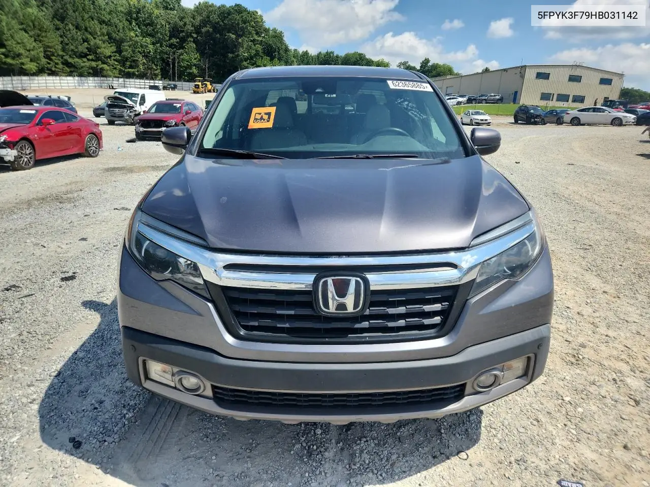 2017 Honda Ridgeline Rtl VIN: 5FPYK3F79HB031142 Lot: 62365885