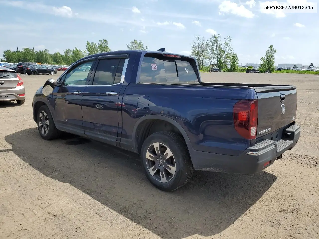 2018 Honda Ridgeline Rtl VIN: 5FPYK3F72JB013345 Lot: 47251945