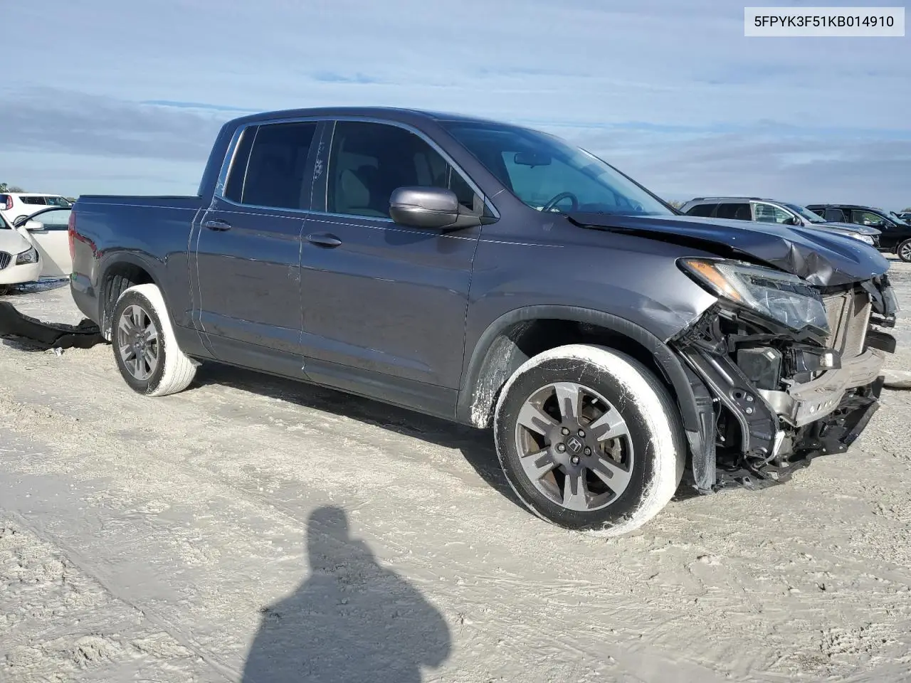 2019 Honda Ridgeline Rtl VIN: 5FPYK3F51KB014910 Lot: 42495655