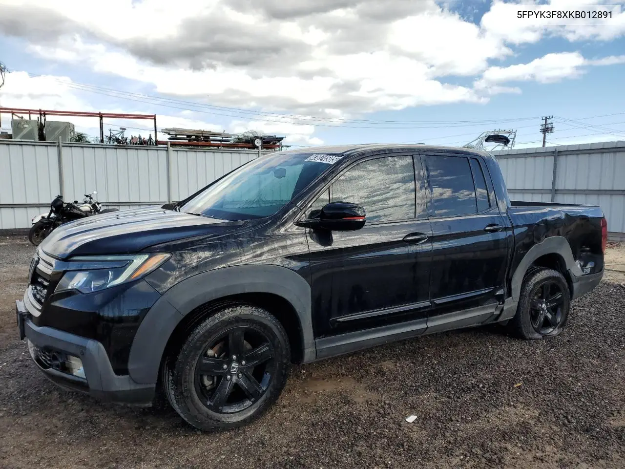 2019 Honda Ridgeline Black Edition VIN: 5FPYK3F8XKB012891 Lot: 43074505