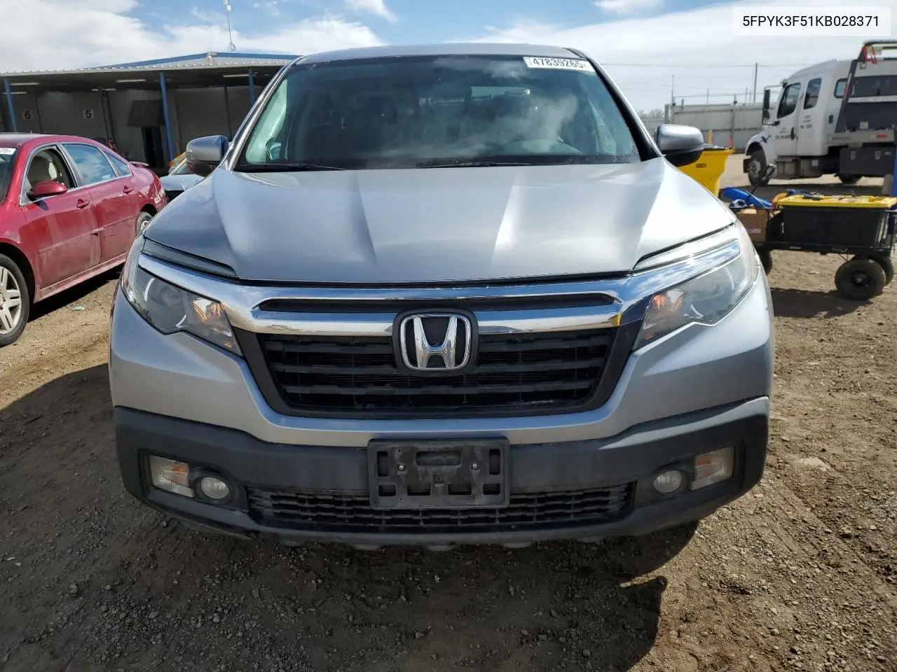 2019 Honda Ridgeline Rtl VIN: 5FPYK3F51KB028371 Lot: 47839265