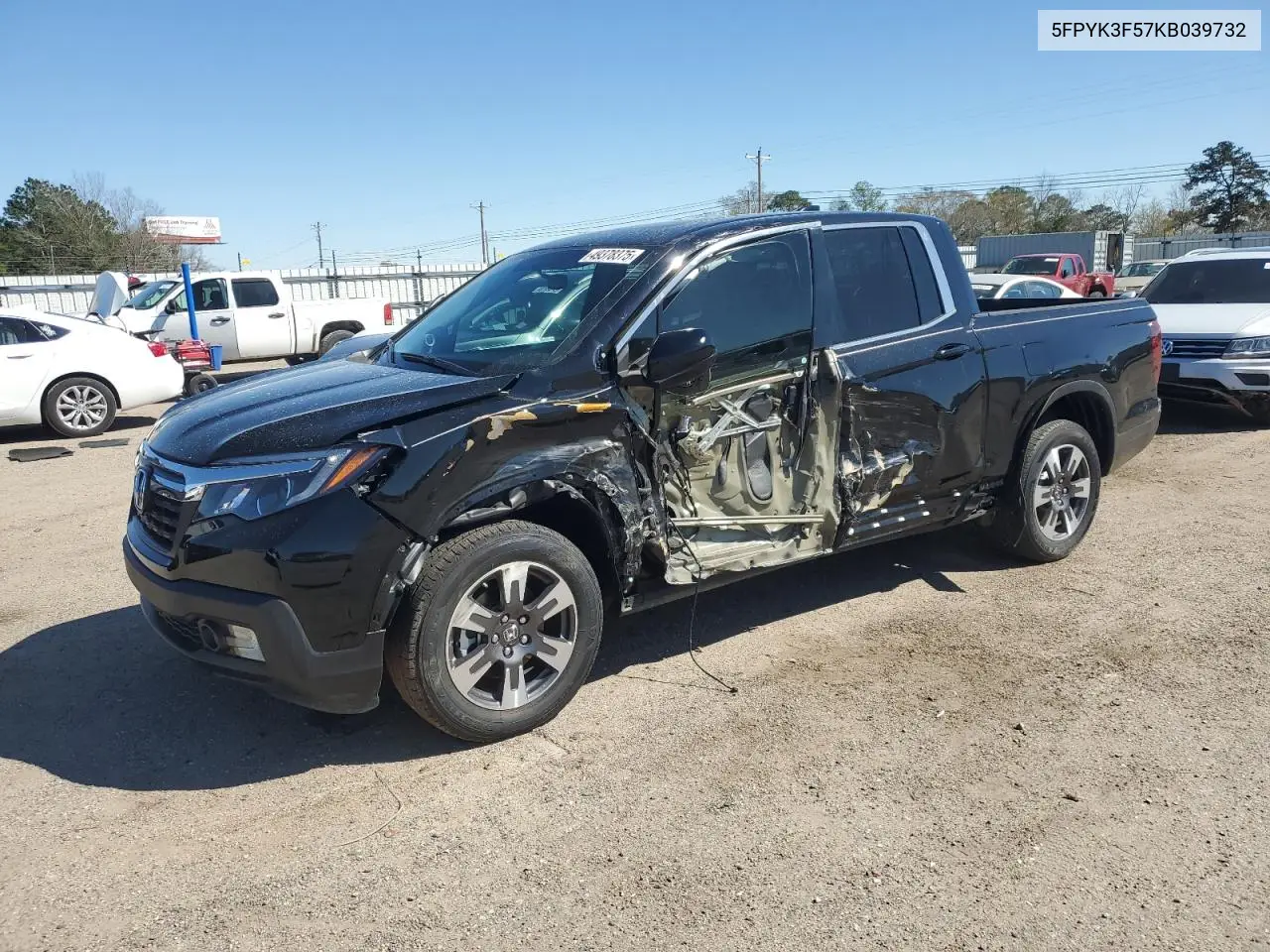 2019 Honda Ridgeline Rtl VIN: 5FPYK3F57KB039732 Lot: 49378375