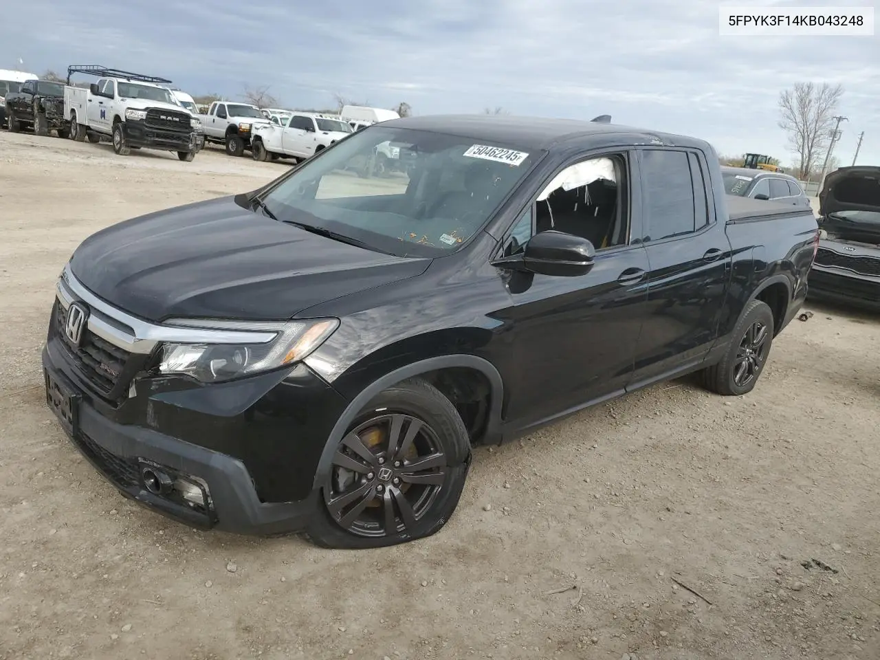 2019 Honda Ridgeline Sport VIN: 5FPYK3F14KB043248 Lot: 50462245