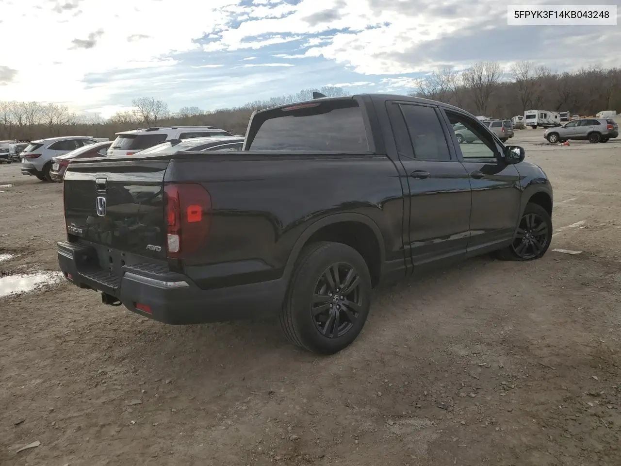 2019 Honda Ridgeline Sport VIN: 5FPYK3F14KB043248 Lot: 50462245