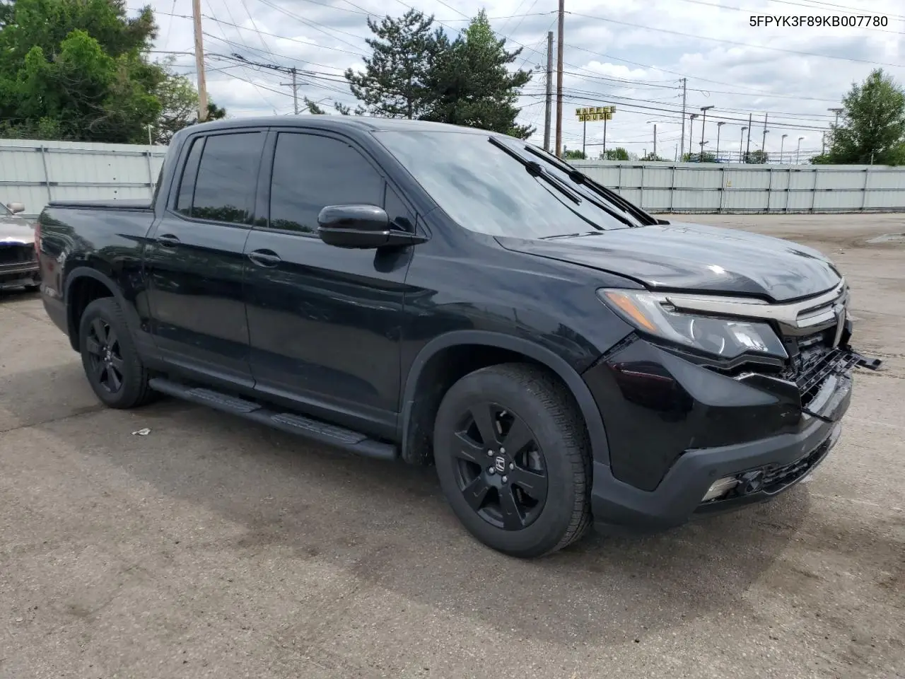 2019 Honda Ridgeline Black Edition VIN: 5FPYK3F89KB007780 Lot: 56159235
