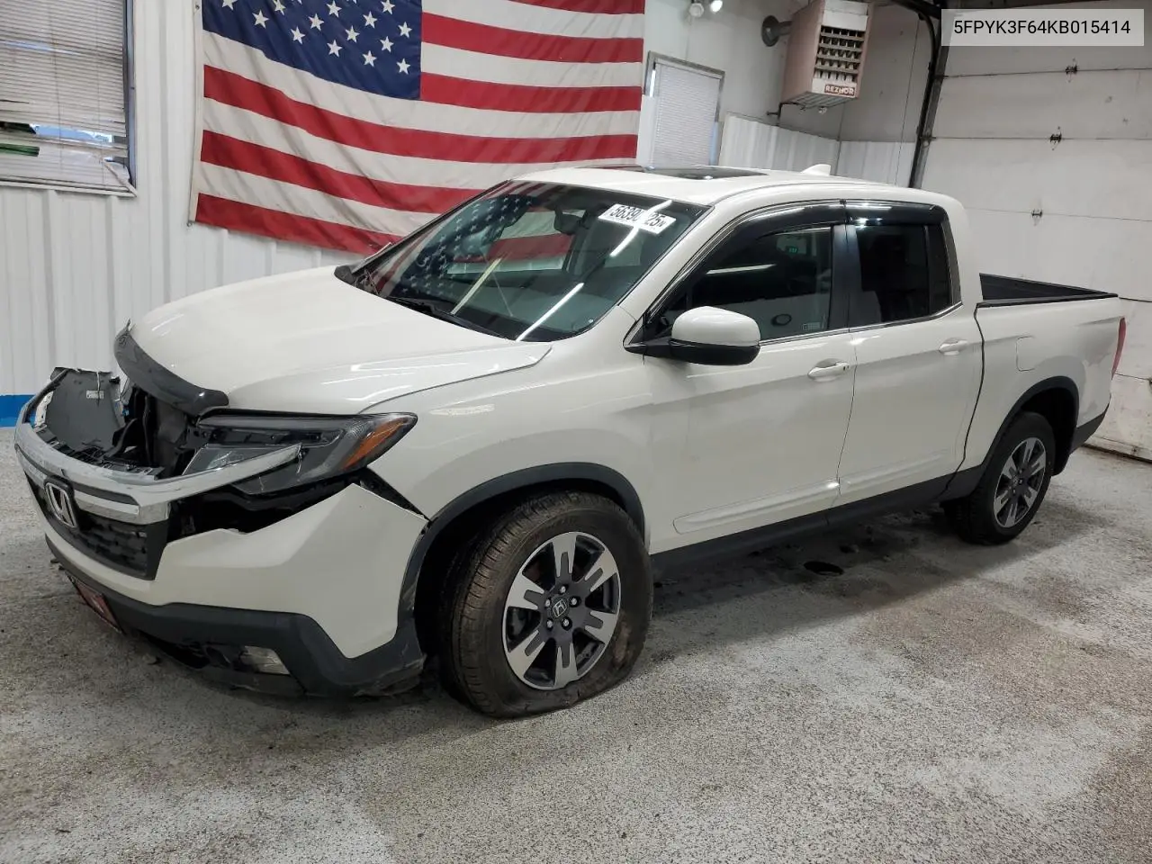 2019 Honda Ridgeline Rtl VIN: 5FPYK3F64KB015414 Lot: 56390925
