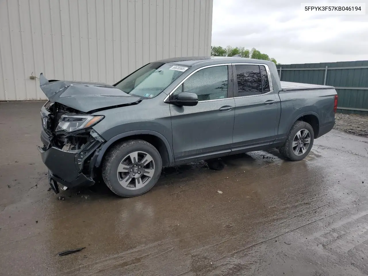 2019 Honda Ridgeline Rtl VIN: 5FPYK3F57KB046194 Lot: 56636565