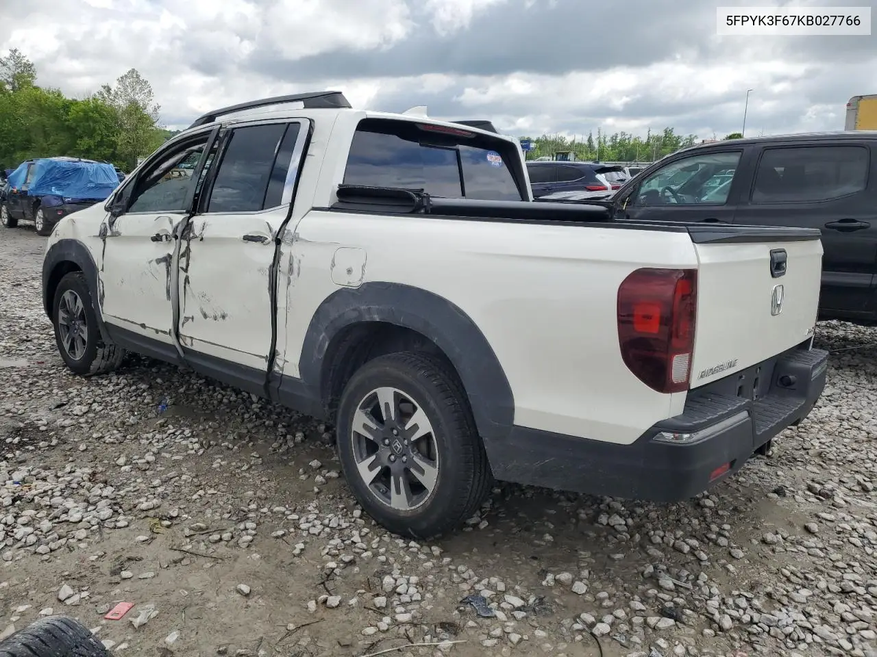 2019 Honda Ridgeline Rtl VIN: 5FPYK3F67KB027766 Lot: 56746515