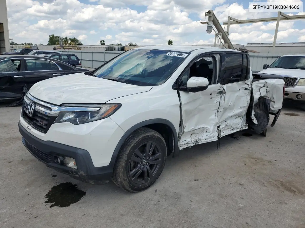 2019 Honda Ridgeline Sport VIN: 5FPYK3F19KB044606 Lot: 56926995