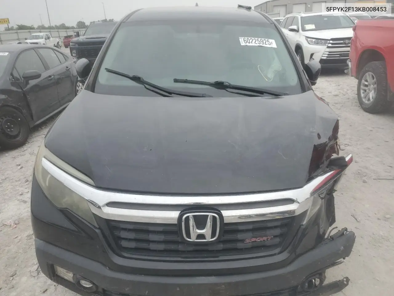 2019 Honda Ridgeline Sport VIN: 5FPYK2F13KB008453 Lot: 60225925
