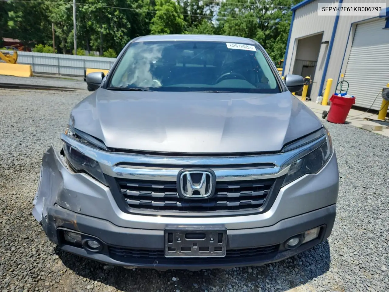 2019 Honda Ridgeline Rtl VIN: 5FPYK2F61KB006793 Lot: 60618685