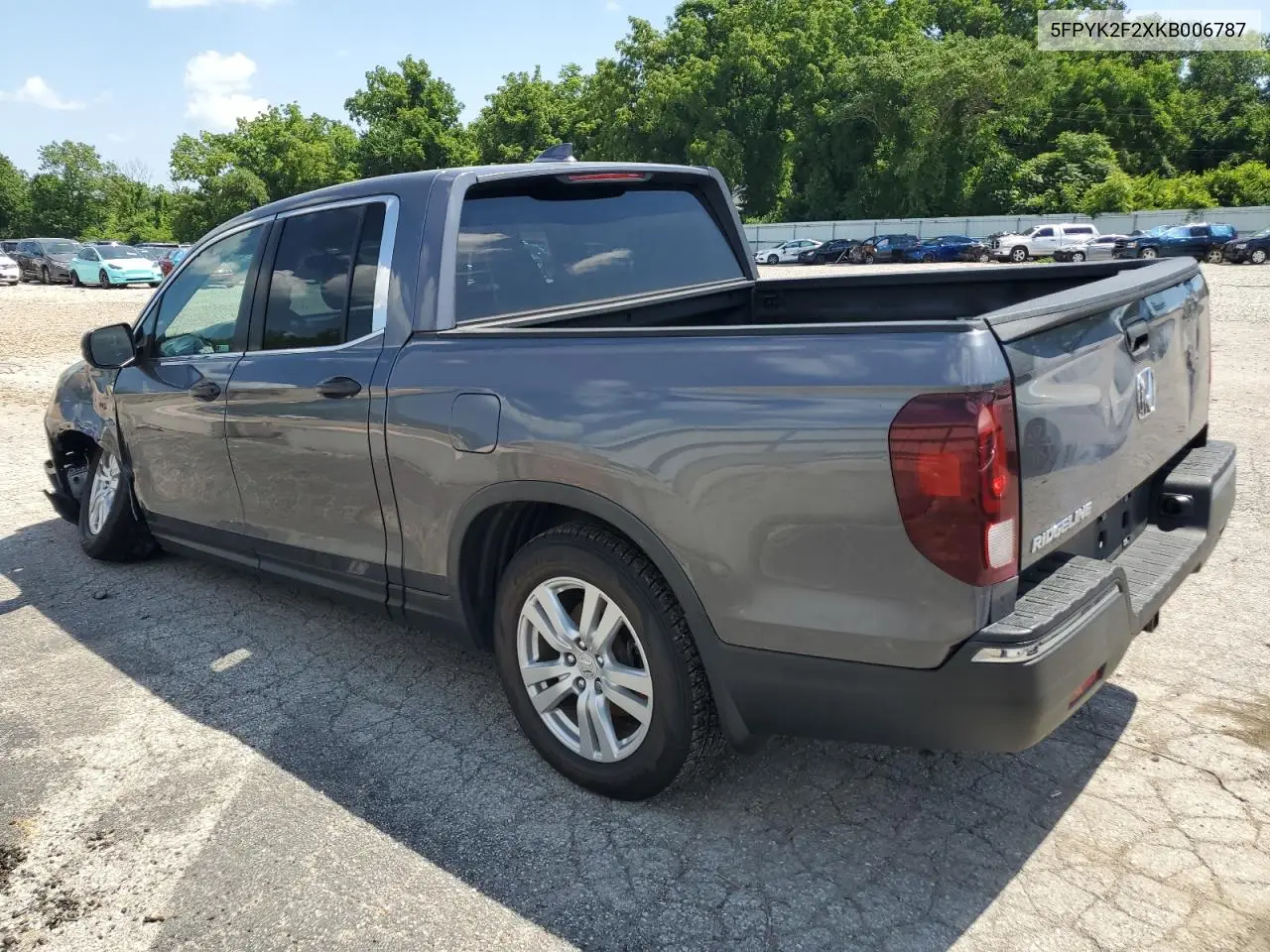 2019 Honda Ridgeline Rt VIN: 5FPYK2F2XKB006787 Lot: 60698245