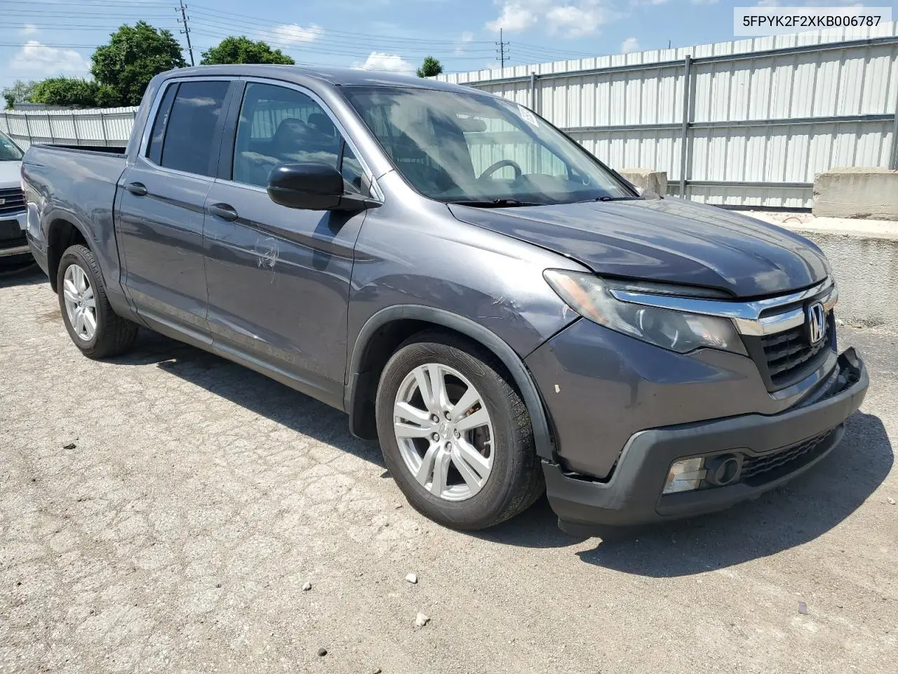 2019 Honda Ridgeline Rt VIN: 5FPYK2F2XKB006787 Lot: 60698245