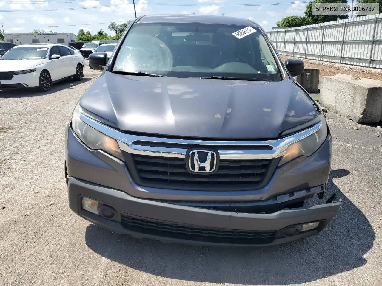 2019 Honda Ridgeline Rt VIN: 5FPYK2F2XKB006787 Lot: 60698245