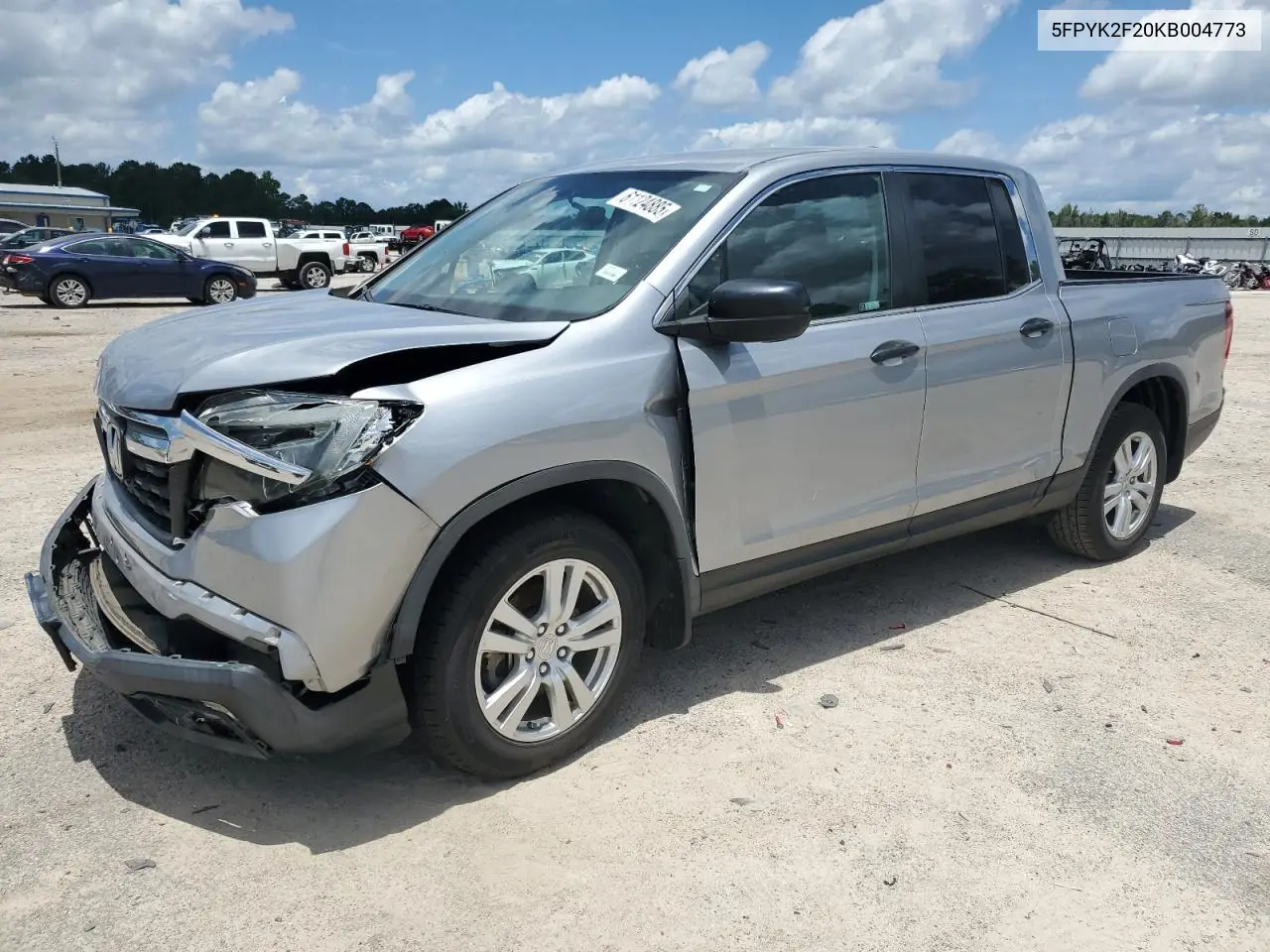 2019 Honda Ridgeline Rt VIN: 5FPYK2F20KB004773 Lot: 61124885