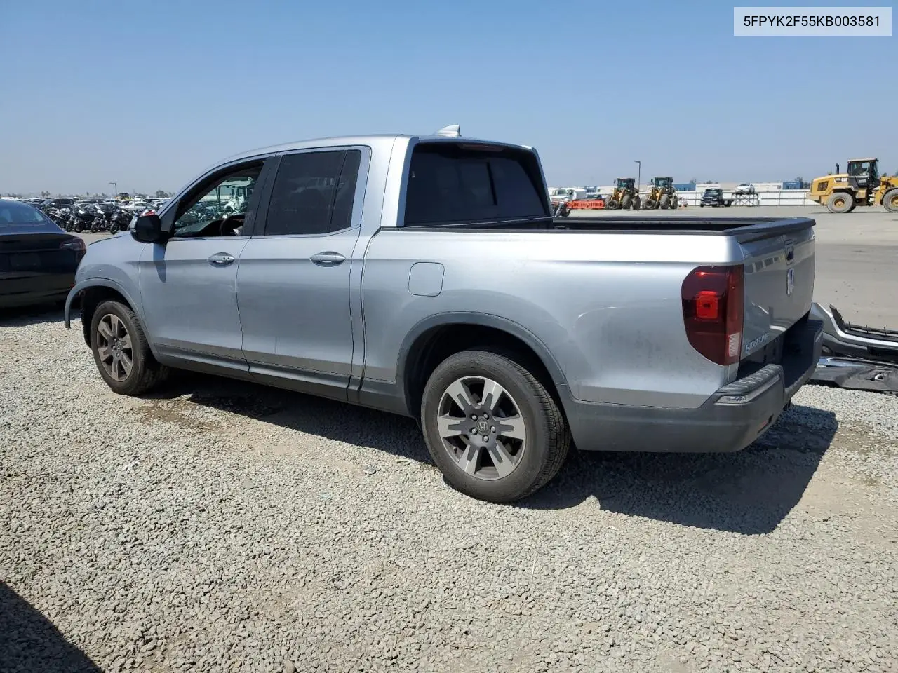 2019 Honda Ridgeline Rtl VIN: 5FPYK2F55KB003581 Lot: 61231815