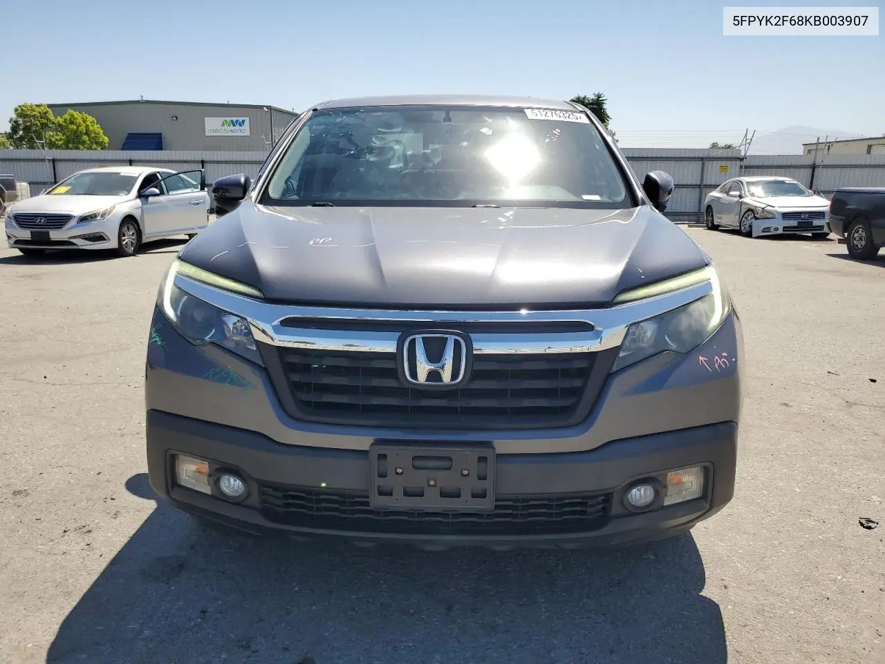 2019 Honda Ridgeline Rtl VIN: 5FPYK2F68KB003907 Lot: 61276325
